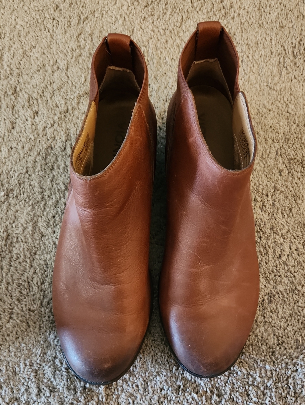 Brown Leather Chelsea Ankle Boots